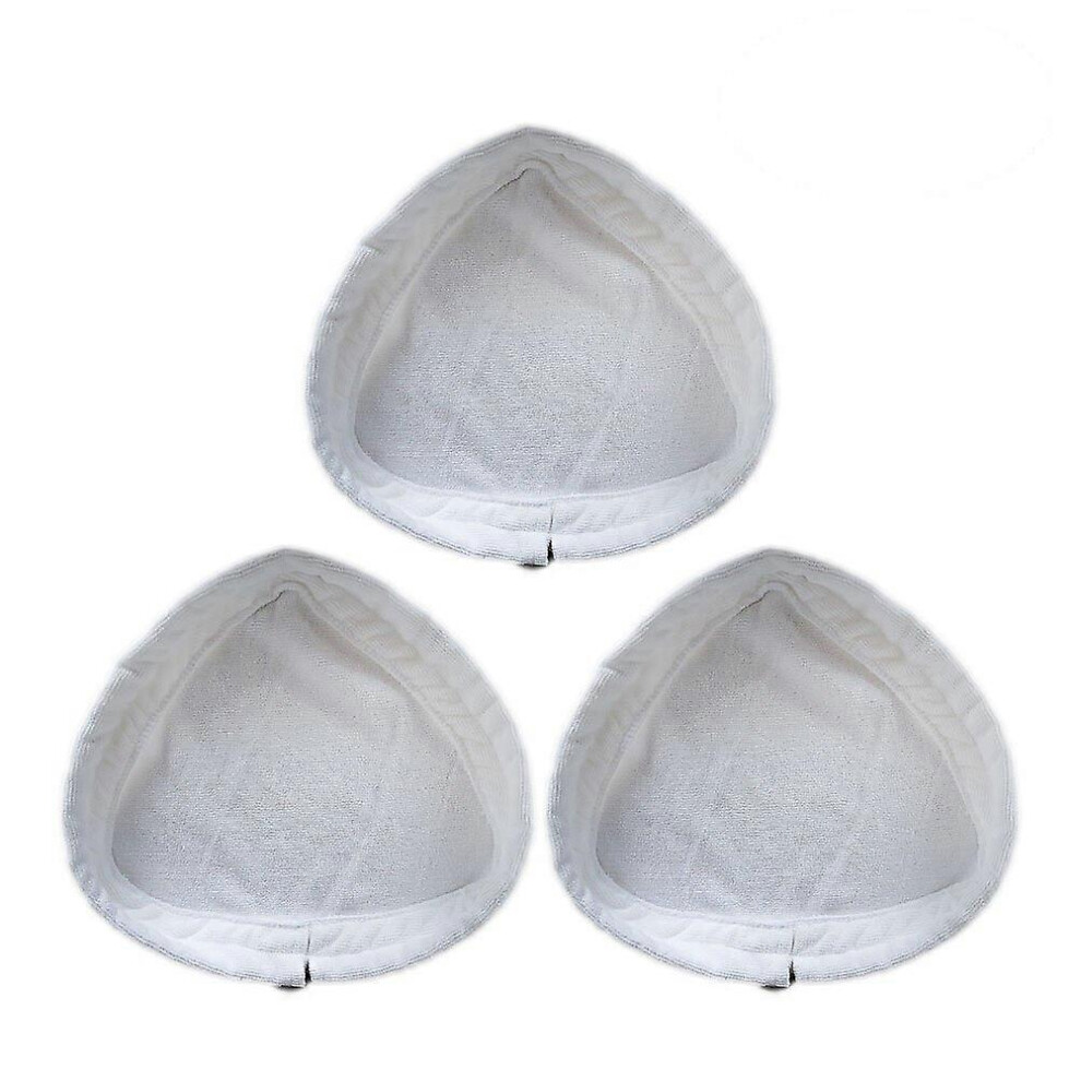 Kricely (As Show, One Size) 3Pcs Universal Washable Triangular Fiber Cleaning Pad Cover Steam Mop Cloth Pad Cover For H20 X5 (White) White