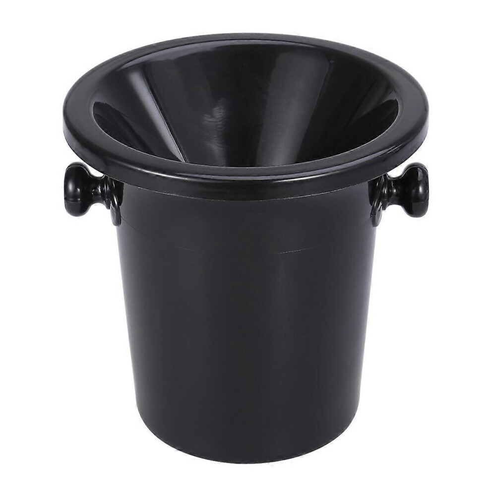 Kricely (As Show, One Size) Wine Tasting Spittoon Black Wine Spittoon Wine Dump Bucket Plastic Round Double Ears Ice Bucket Wine Tasting Accessories