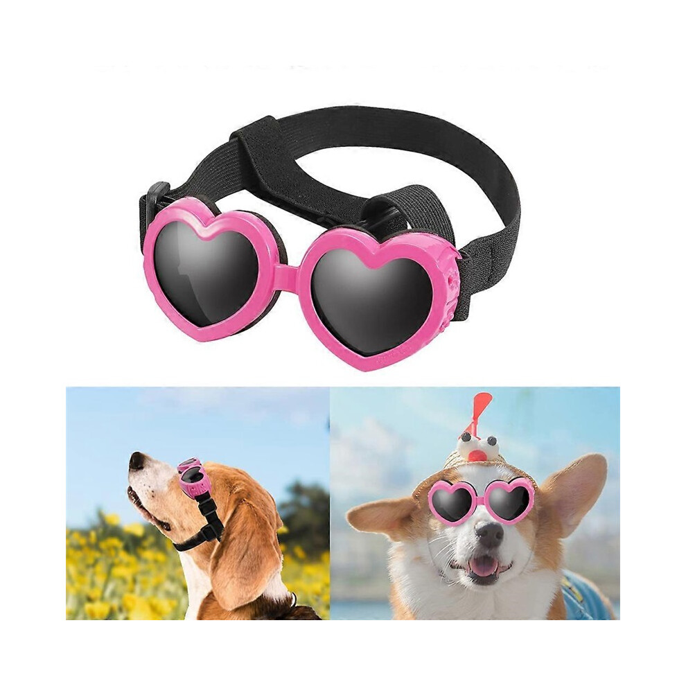 Sunglasses for dogs UV protection glasses dog glasses windproof adjustable heart shape dog glasses anti-fog glasses and waterproof for small dogs