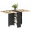 Homcom HOMCOM Mobile Drop Leaf Dining Table Folding Desk w/ 2 wheels Storage Shelves 2