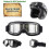 (Black -Silver Len) Retro Aviator Motorcycle Goggles 1