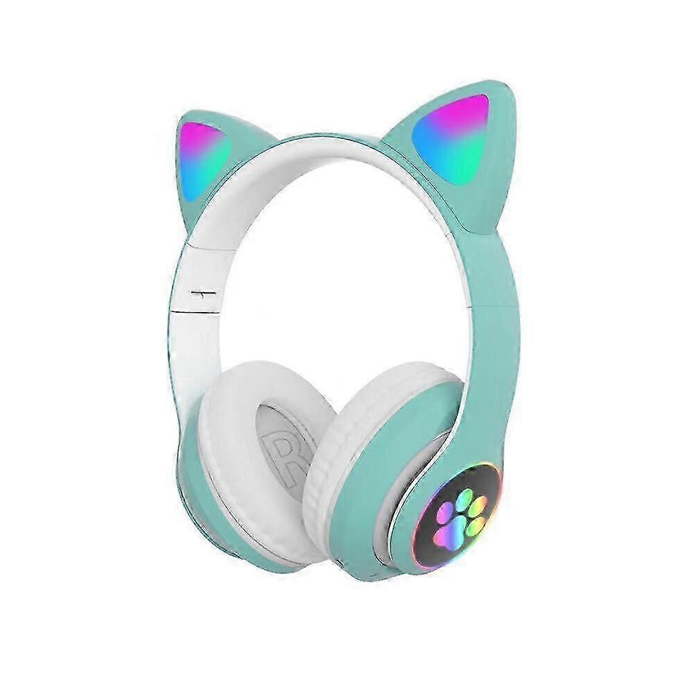 () Wireless Bluetooth Headphones Cat Ear Headset With Led Green/Light 5004229423379