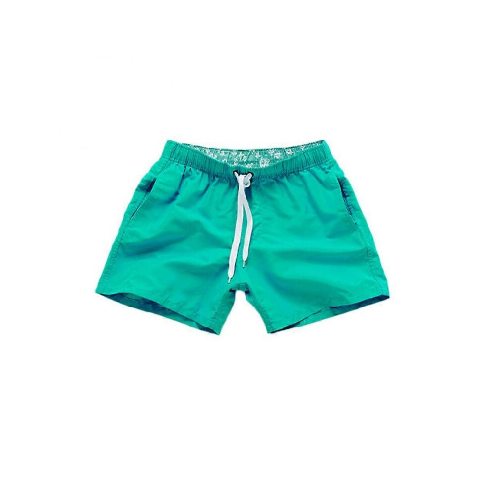 (2 XL, green) Men's Swimming Board Shorts Swim Shorts Trunks Swimwear Beach Summer