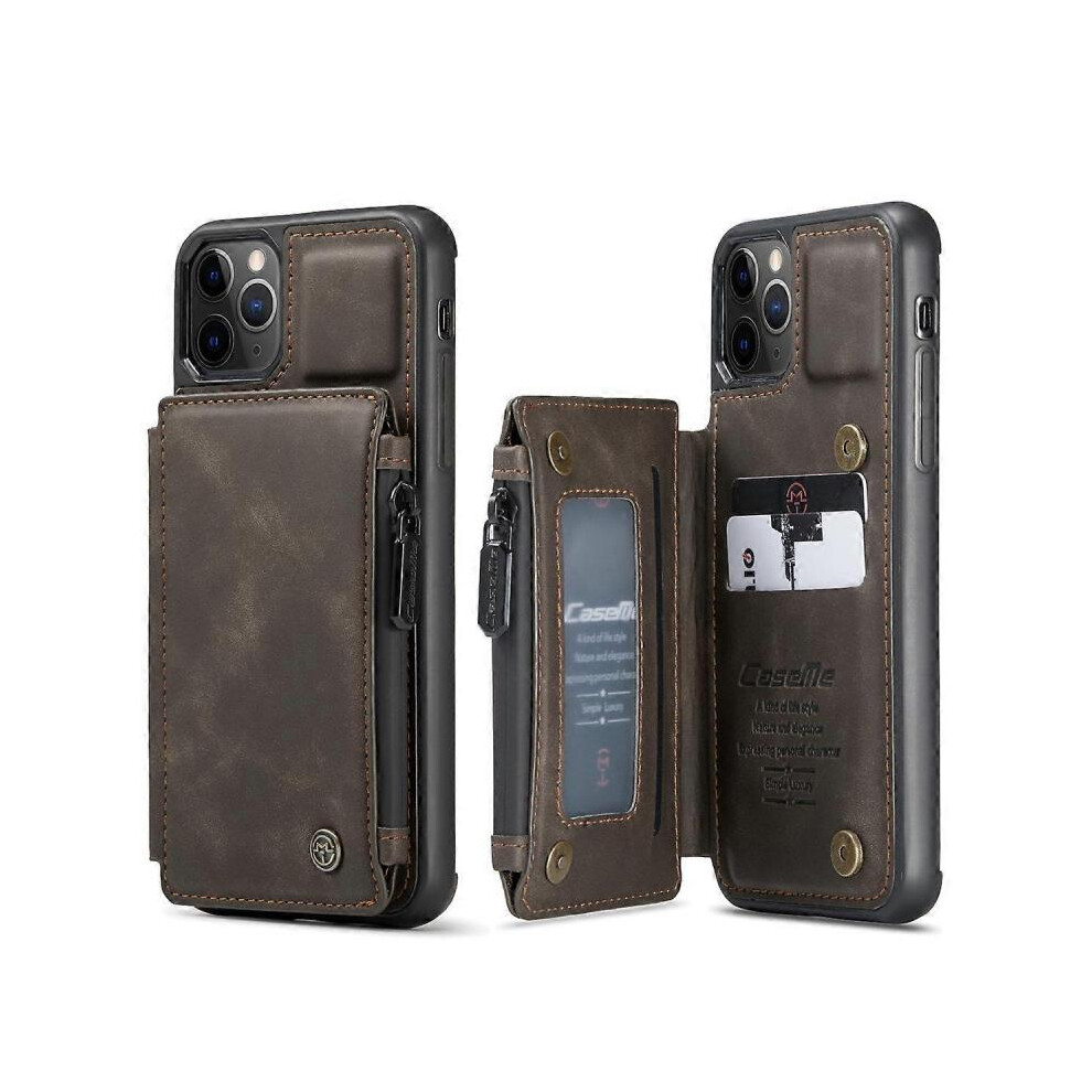 (Deep Coffee) Mobile Phone Holster Card Case For Iphone 13 Pro Max Brown 5004229734802