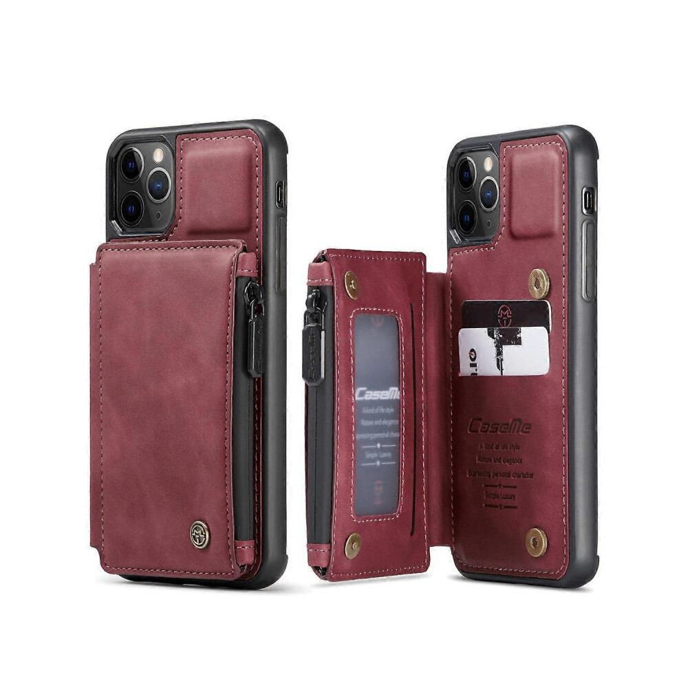 (Crimson) Mobile Phone Holster Card Case For Iphone 13 Pro Max 5004229734796