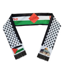 Palestijnse vlag bedrukte polyester sjaal voor buitengebruik Fan voetbal cadeau souvenir