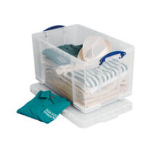 Really Useful Clear Plastic Storage Box 84 Litre