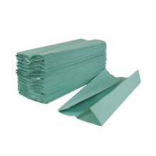 2WORK CFOLD HAND TOWELS 1PLY GRN PK2880
