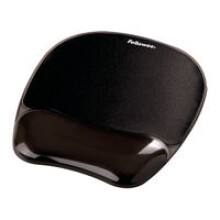 Fellowes 9112101 Crystals Gel Mouse Pad and Wrist Support - Black