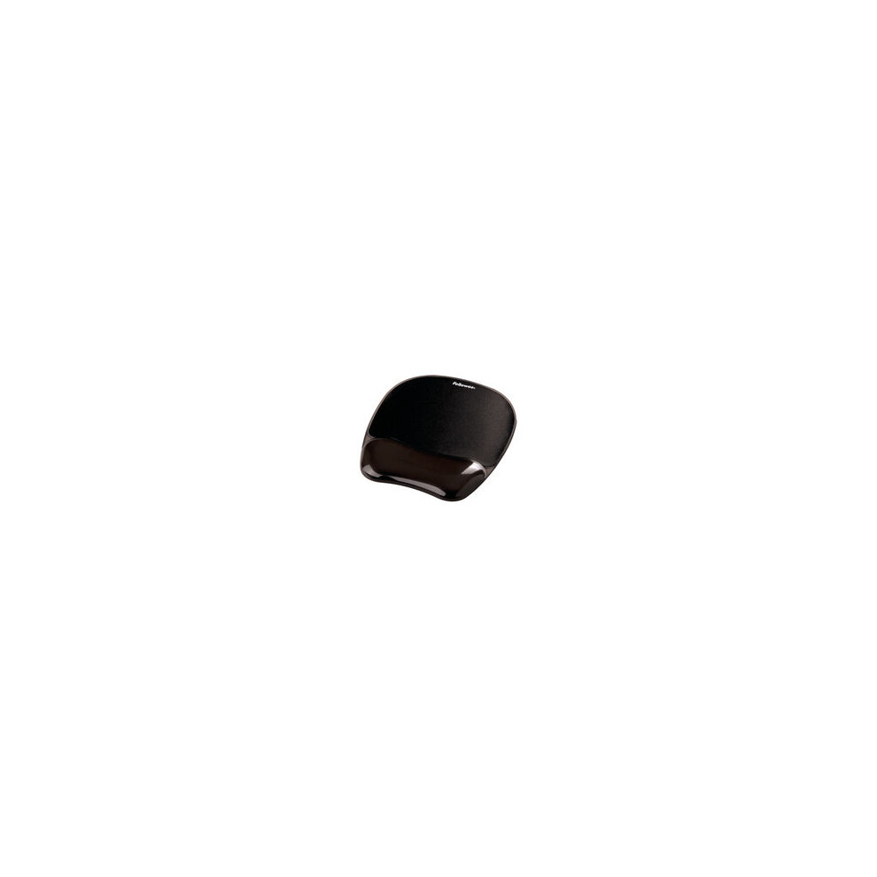 Fellowes 9112101 Crystals Gel Mouse Pad and Wrist Support - Black