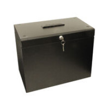 Cathedral Products Black Metal Home File With 5 A4 Suspension Files
