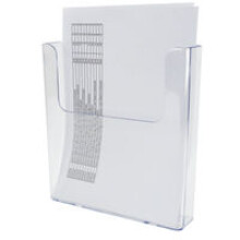 Deflecto 76401 Single A4 Portrait Flat Back Literature Holder - Clear
