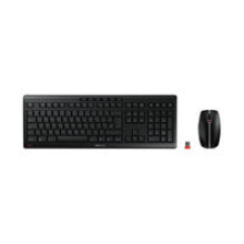 Cherry Stream Desktop Wireless Keyboard & Mouse Set – RF, UK QWERTY, Black; Silent SX Scissor Keys; 6-Button Mouse with 3-Position DPI