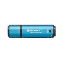 Kingston IronKey Vault Privacy 50 32GB Encrypted USB | FIPS 197 | AES-256bit | BadUSB Attack Protection | Multi-Password Options | IKVP50/32GB