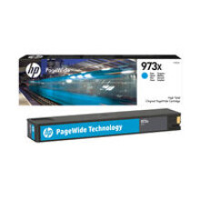 HP 973X alkuperäinen riittoisa syaani PageWide mustekasetti (F6T81AE) HP PageWide Pro 452/477/552/577