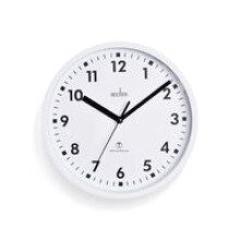 Acctim Nardo 20cm Radio Controlled White Wall Clock 74662