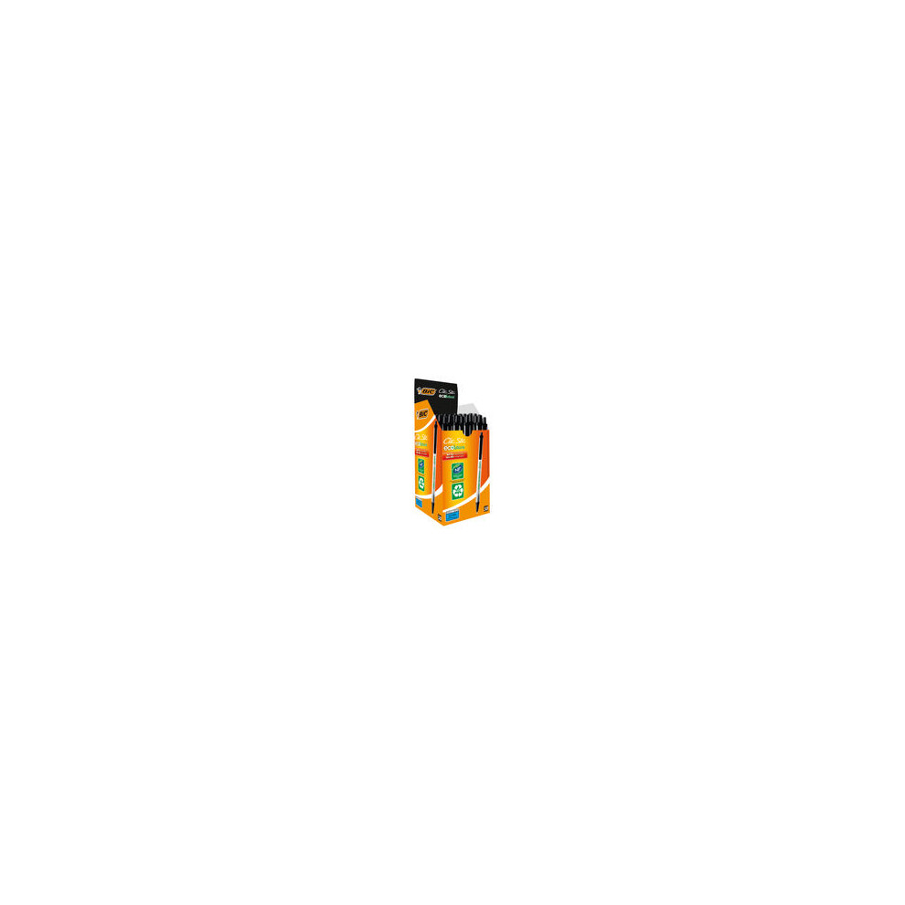 Bic Ecolutions Clic Ballpoint Pen 1.0mm (50pk)