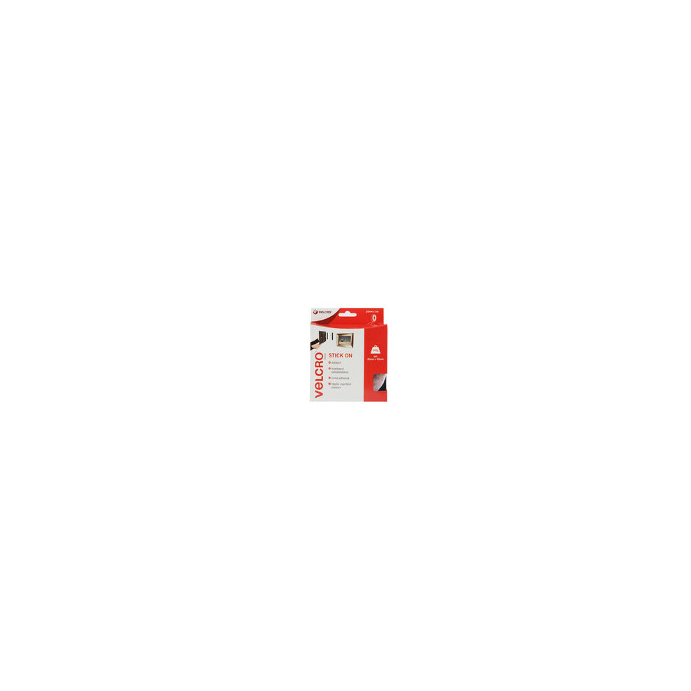 VELCRO Brand Stick On Tape - 20mm x 5m, White
