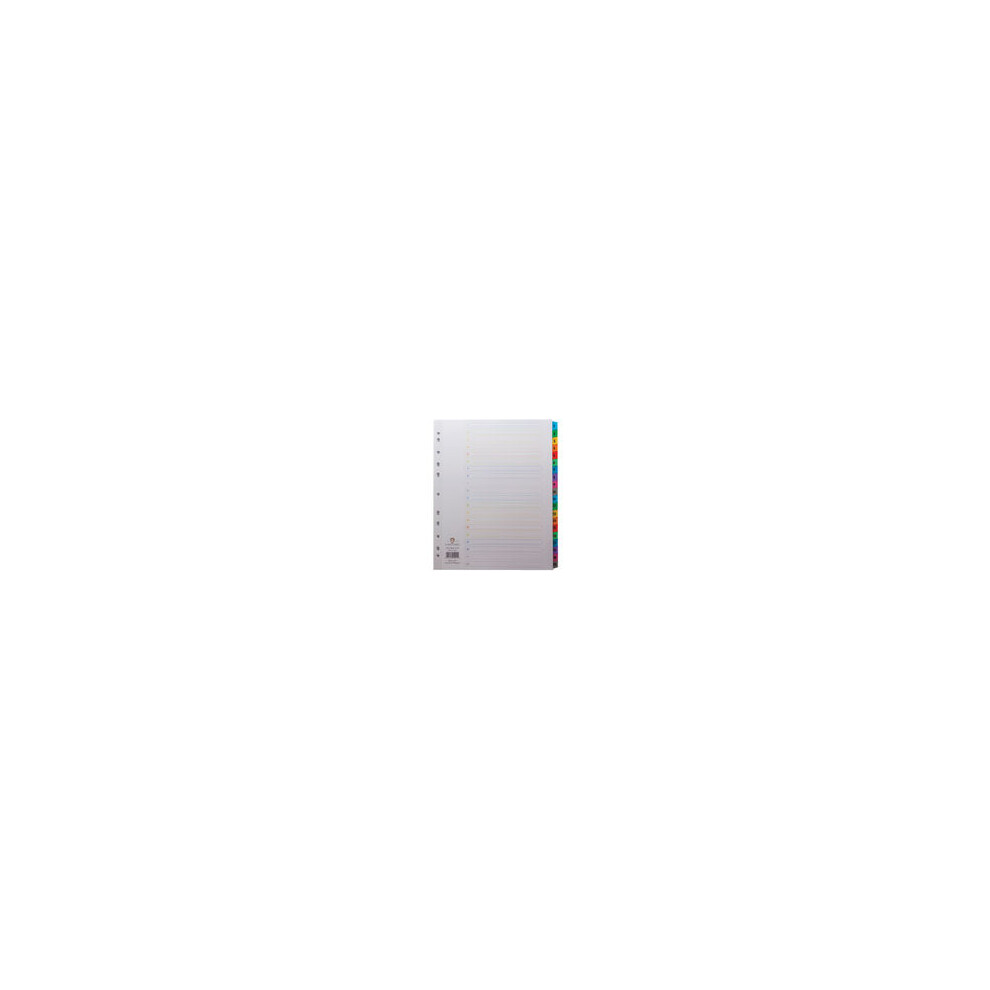 Concord Punched Pocket Index Multicolour-tabbed Europunched 1-20 Extra Wide A4 White Ref CS99