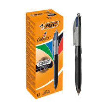 BIC 4 Colours Grip PRO Clip-on retractable ballpoint pen Medium...