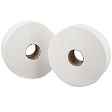 2 Ply White Jumbo Toilet Rolls - 410m - Pack of 6