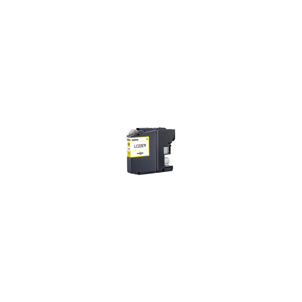Brother LC-22EY Ink cartridge yellow, 1.2K pages, 12ml