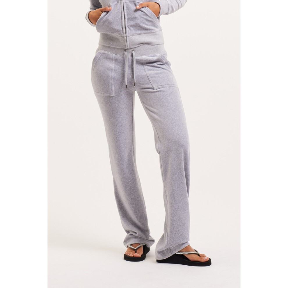 Juicy Couture (Silver, L) Del Ray Pant Polyester Women's Silver Joggers