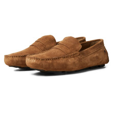 (Brown, 8 (Adults')) Jack & Jones Jensen Suede Men's Cognac Loafers