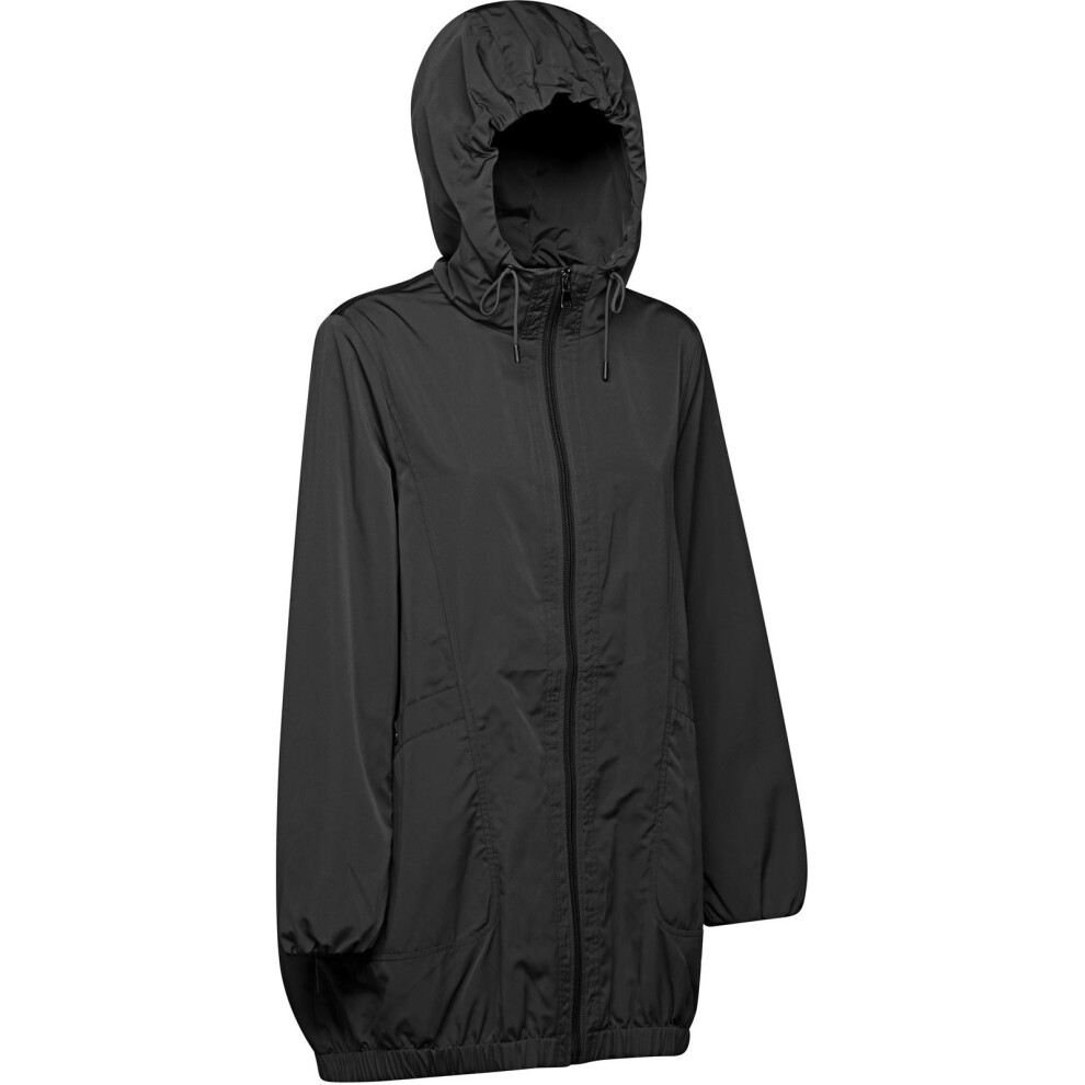(Black, 12) Geox W AURELY Women's Black Rain Jacket
