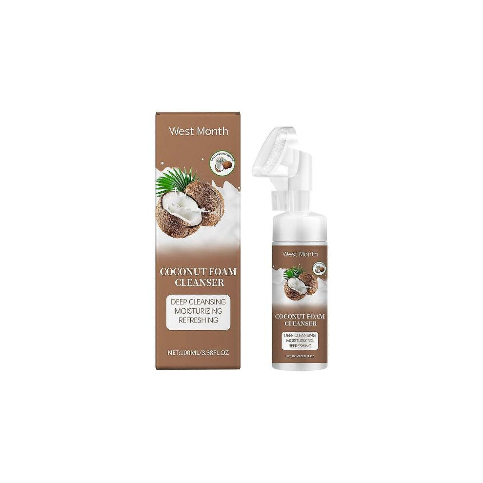 Coconut foam facial cleanser Gentle cleansing pores cleansing refreshing moisturizing facial cleanser