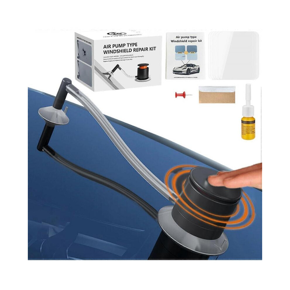 Windscreen Repair Kit, Car Windscreen Repair Kit, Glass Repair Kit Car Window Glass Liquid Restorer, Air Pump Type Glass Repair Liquid 5004229736660