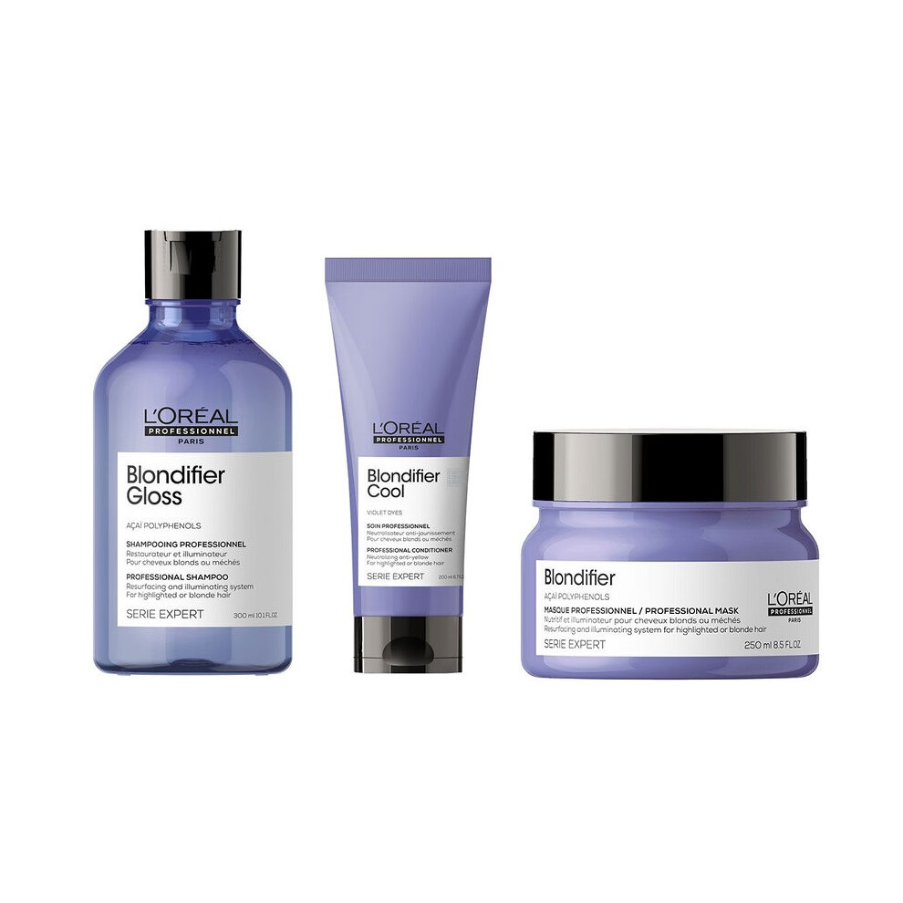 L'Oreal Serie Expert Blondifier - Gloss Shampoo 300ml - Conditioner 200ml - Mask 250ml