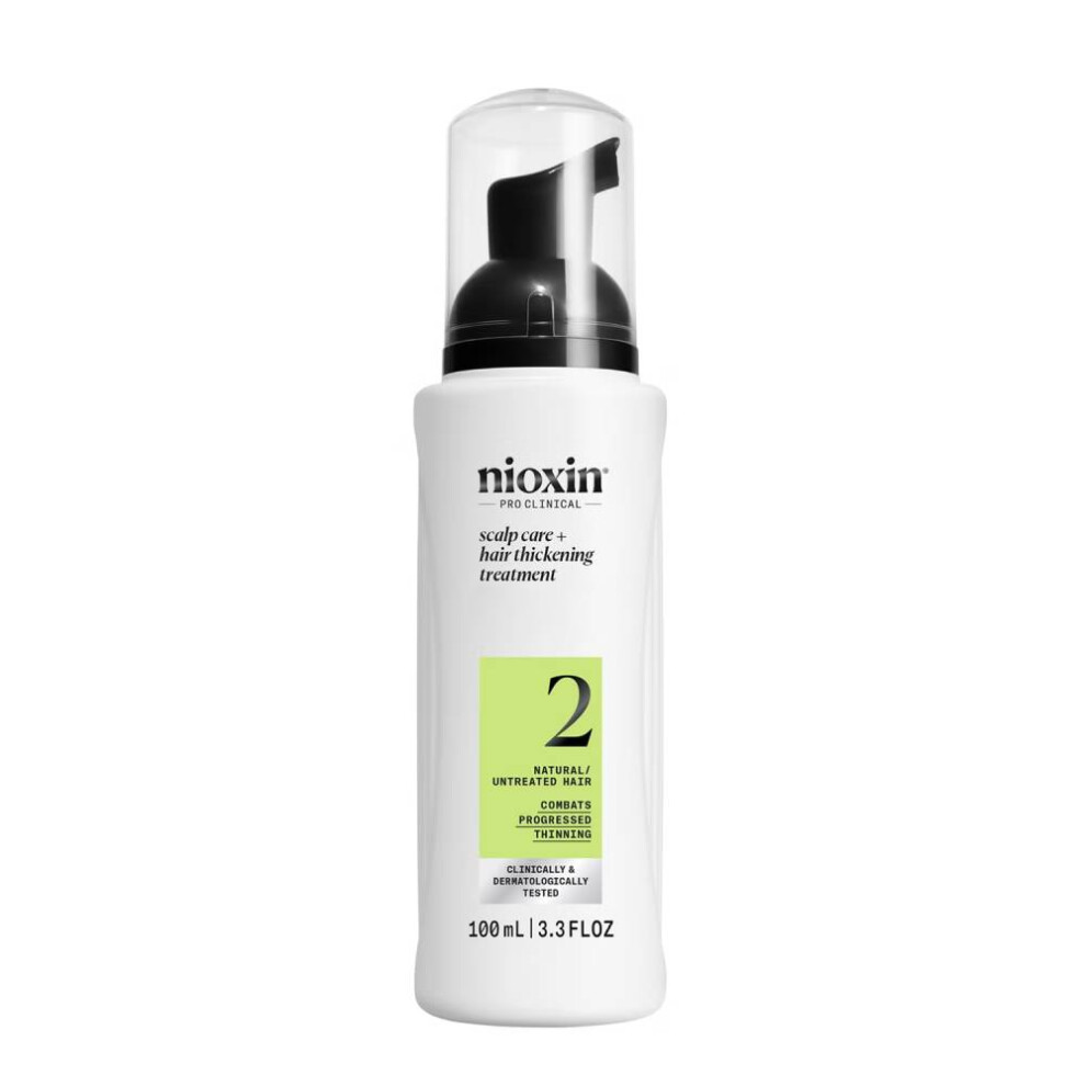 Nioxin System 2 Scalp Care + Hair Thickening Treatment for Progressed Thinning Natural Hair 100ml