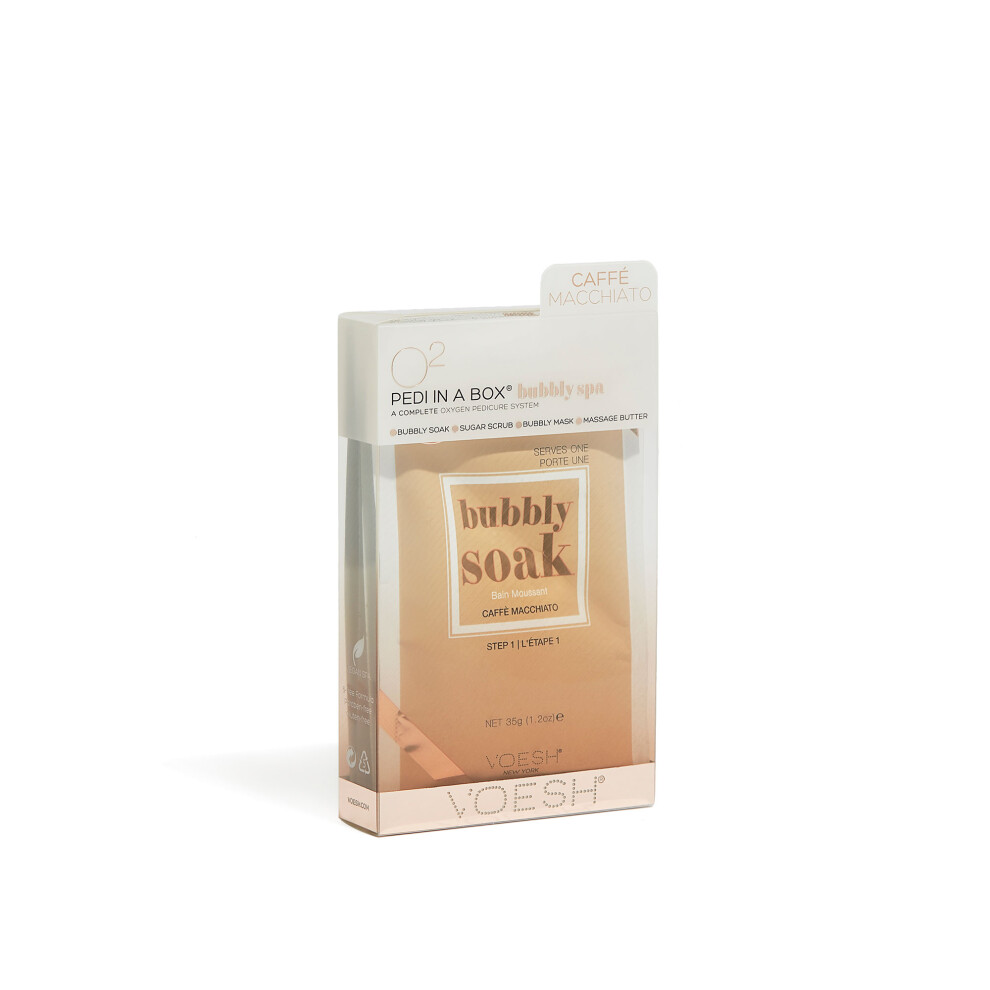 Voesh Pedi In A Box O2 Bubbly Spa (4 Step) - Caffe Macchiato