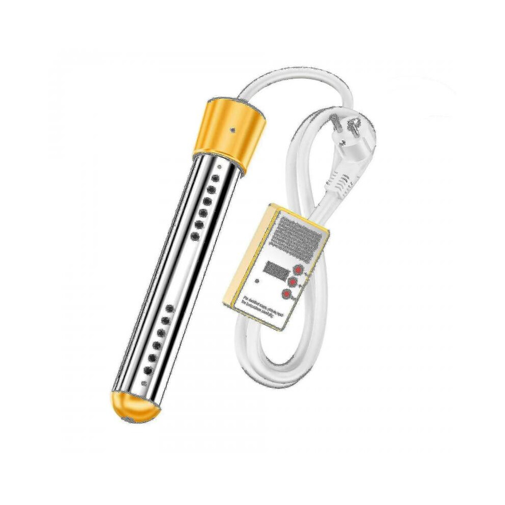(EU2500W, yellow) Electric Submersible Water Heater 3000w Swimming Pool Rapid Heating Heating Rod Intelligent Timing
