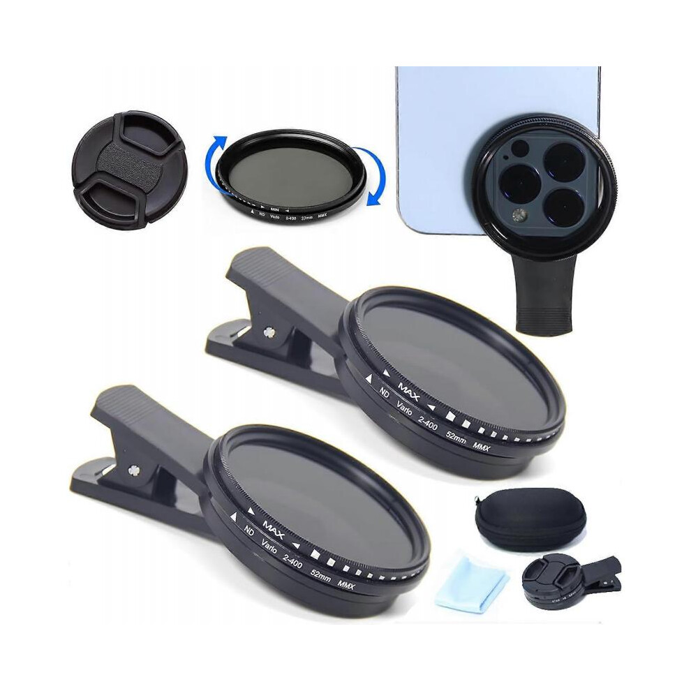 (2Pcs) Solar Eclipse Camera Lens Filter, Smartphone Solar Imaging Enhancing Photo Lens, Universal Solar Eclipse Phone Camera Filter With Clip 5004229738619