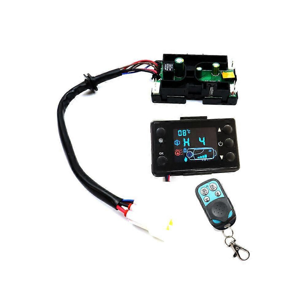12V Car Heater LCD Switch Controller LCD Switch for Car Air Diesel Heater Parking Heater Black with Remote Control
