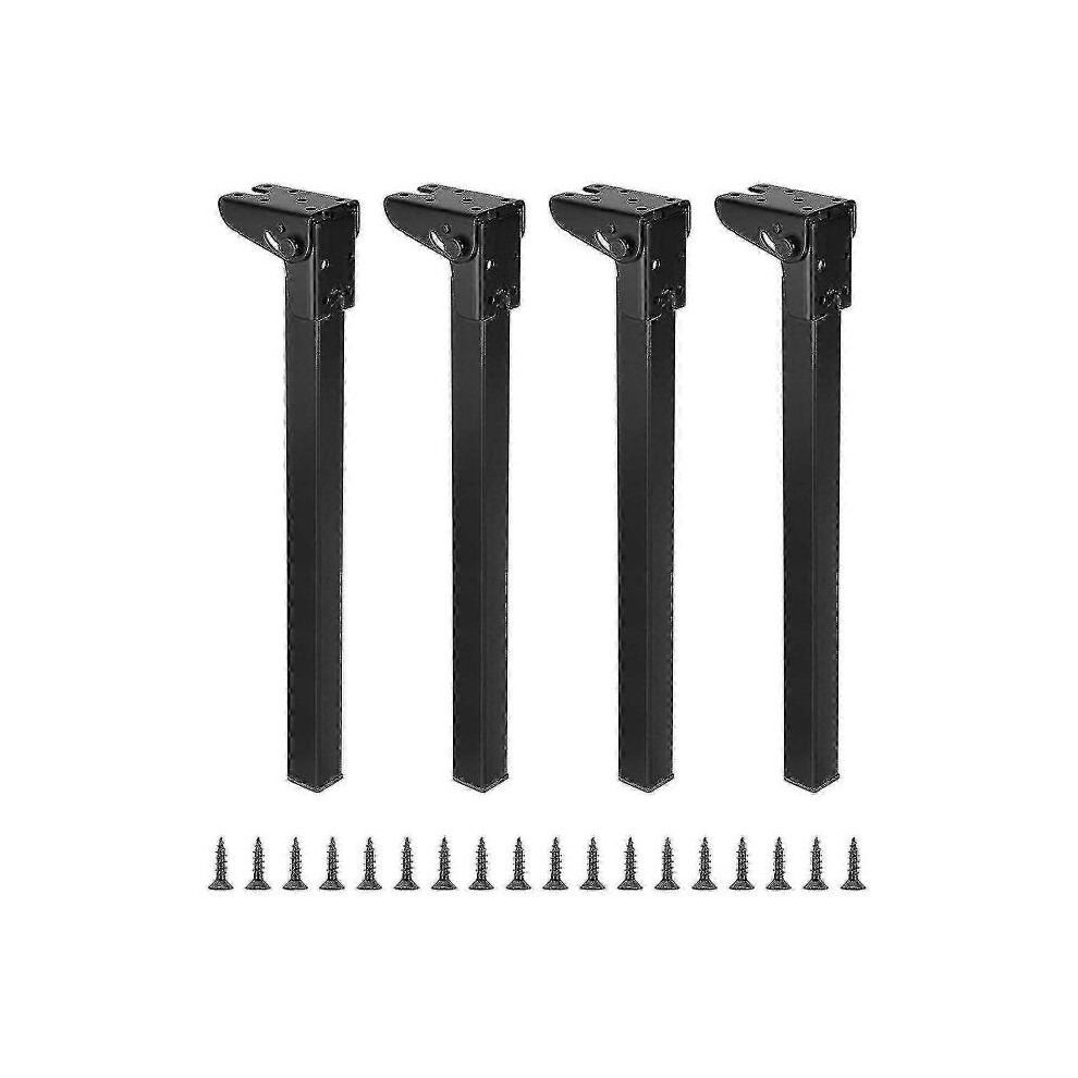 (Height 70cm, Black) 4 Pieces Foldable Table Leg Collapsible Table Legs Multipurpose Portable Stable For Night Stands Bench Computer Desk Supplies-hy