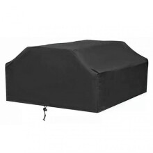(185*150*80cm) Waterproof Picnic Table Cover Classic Black Wind Dust Proof Anti-uv Cover For Parties Picnic And Camping