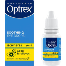 3x Optrex juckende Augentropfen, lindert Juckreiz, sanfte Augenpflege, 10 ml