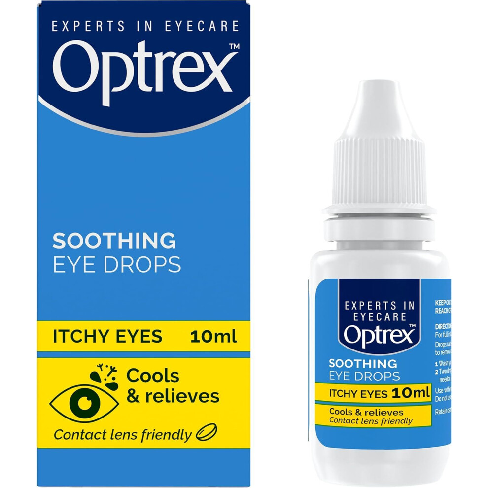 Optrex 3X Itchy Eye Drops Soothes Itchiness Gentle Eyecare 10Ml