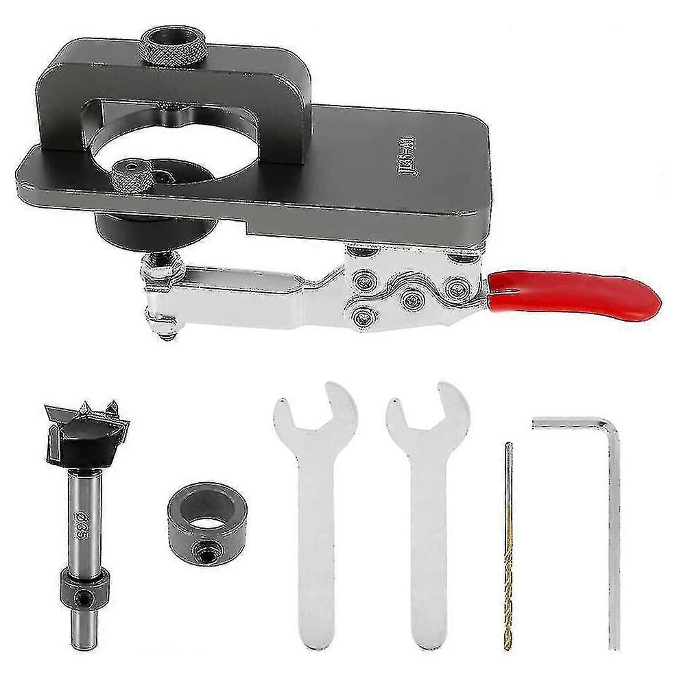 Photos - Power Tool Accessory  35mm Hinge Hole Jig, Hinge Hole Guide, Hinge Hole with Depth Gauge, Hex Wrench(As show, One size)