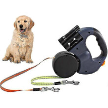 (As show, One size) Retractable Double Dog Leash, 3m Double Dog Leash Compatible With Two Dogs Flexible Double Dog Leash With Non-slip Handle, Compatible With Small And M