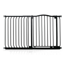 (Negro mate, 125cm - 134cm) Safetots Barrera de Tope Curvo para Bebés