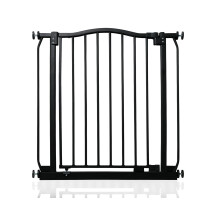 (Negro mate, 71cm - 80cm) Safetots Barrera de Tope Curvo para Bebés