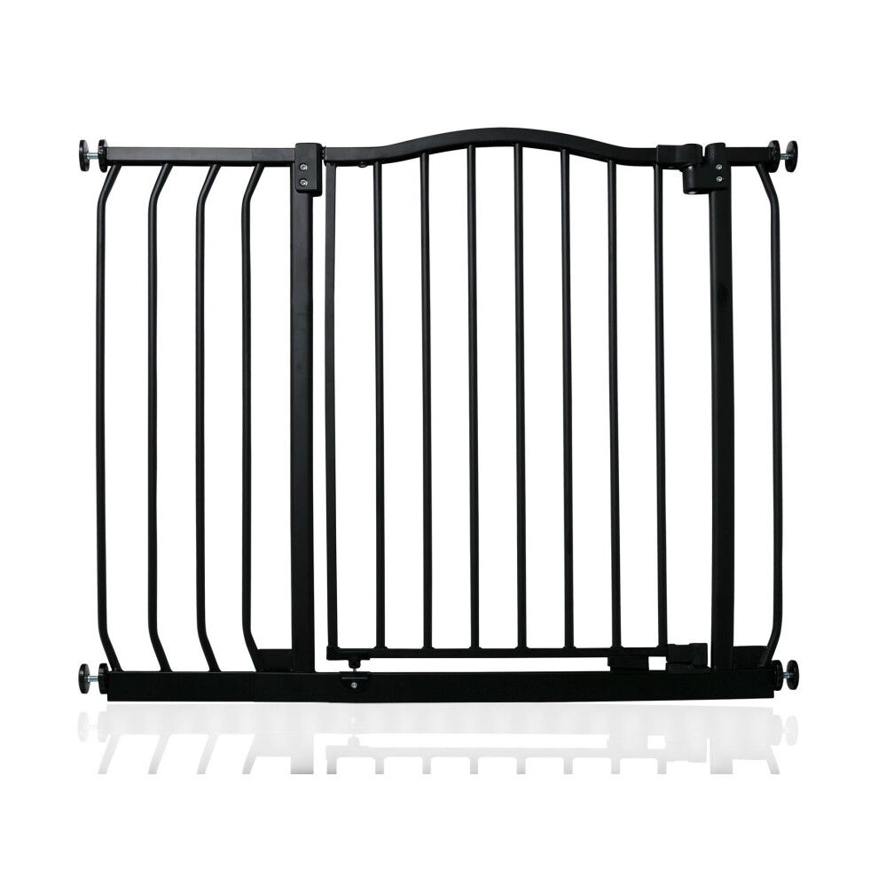 (Matt 89Cm - 98Cm) Curved Top Safety Gate Black Safetots