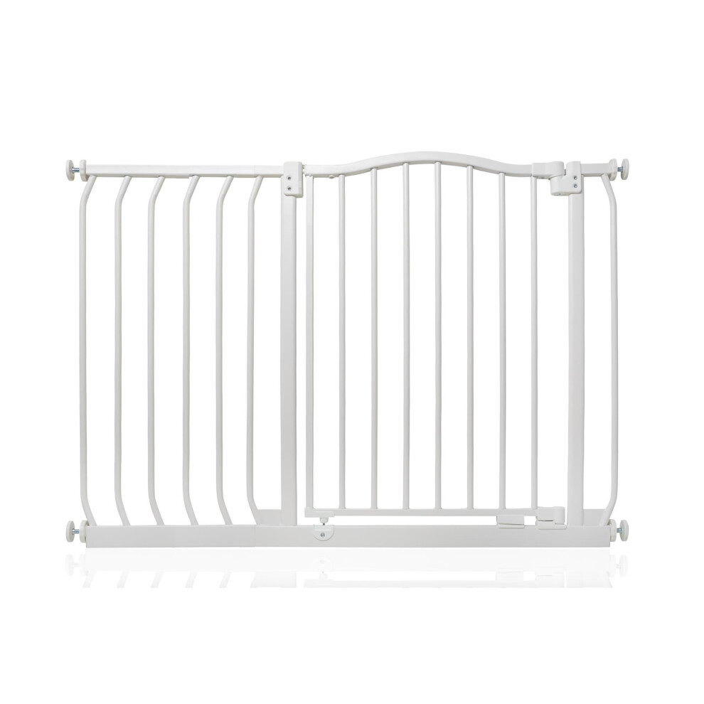 (Matt White, 98cm - 107cm) Safetots Curved Top Safety Gate-image-OPC-PH2NZ9V-NEW