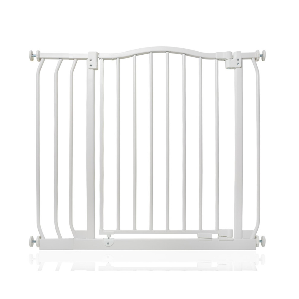 (Matt White, 80cm - 89cm) Safetots Curved Top Safety Gate-image-OPC-PH2NZ9R-NEW