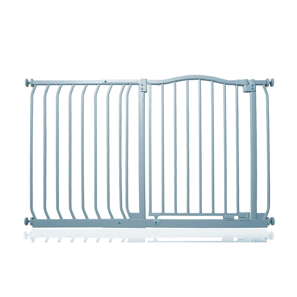 (Matt Grey, 116cm - 125cm) Safetots Curved Top Safety Gate-image-OPC-PH2NZBX-NEW
