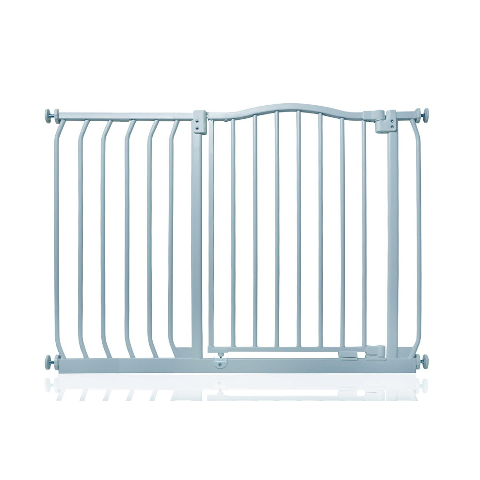 (Matt Grey, 98cm - 107cm) Safetots Curved Top Safety Gate-image-OPC-PH2NZBT-NEW